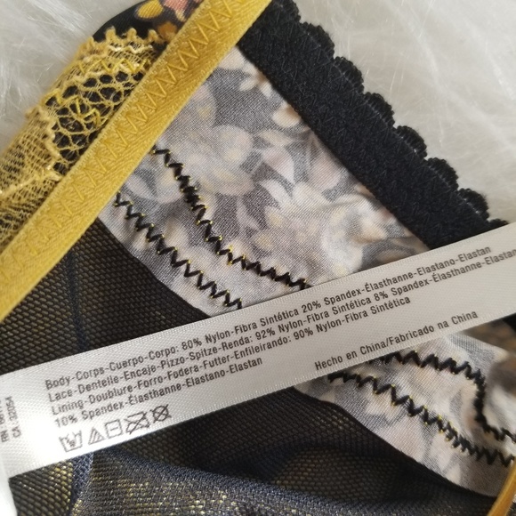 Free People Pull On Floral and Yellow Lace Bra - Picture 7 of 7